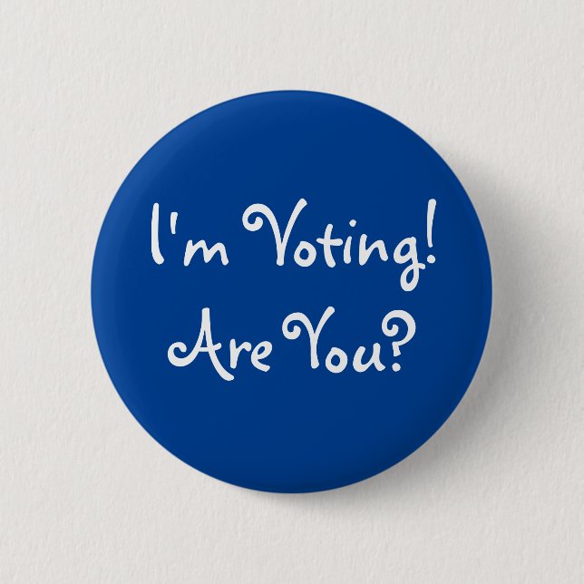 Badge Rond 5 Cm Je vote! Et vous? (Devant)