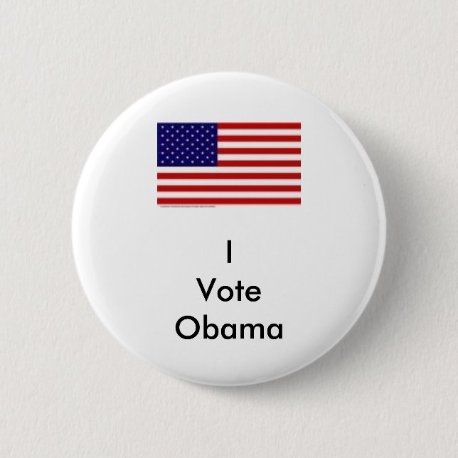 Badge Rond 5 Cm Je vote Obama (Devant)