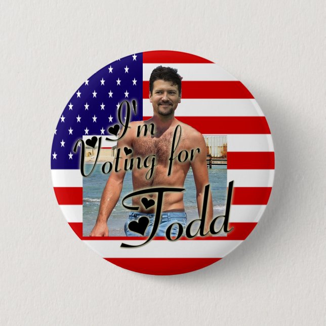 Badge Rond 5 Cm Je vote pour Todd ! (Devant)