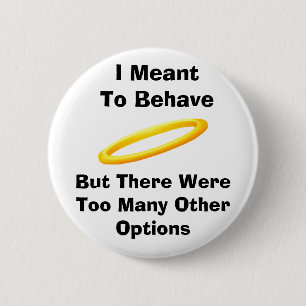 Badge Rond 5 Cm Je Voulais Comporter Bouton