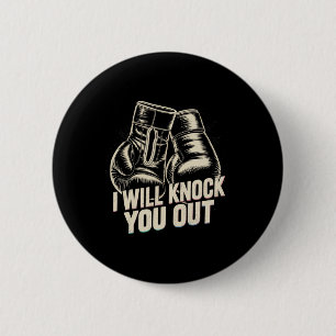 Badge Rond 5 Cm Je Vous Frapperai Pour Une Boxe Drôle