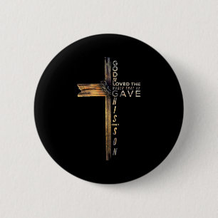 Badge Rond 5 Cm Jean 3_16 Croix Chrétienne Bible Mise à jour 2025