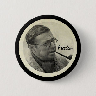 Badge Rond 5 Cm Jean-Paul Sartre