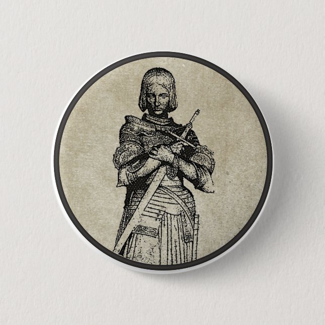 Badge Rond 5 Cm Jeanne D'Arc (Devant)
