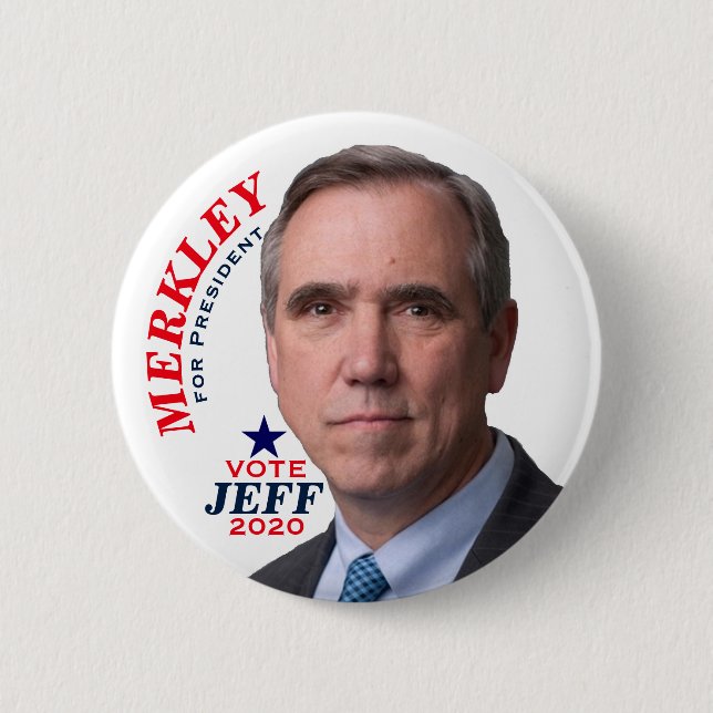 Badge Rond 5 Cm Jeff Merkley pour le président (Devant)