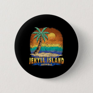 Badge Rond 5 Cm Jekyll Island Georgia Vintage Souvenir désorganisé