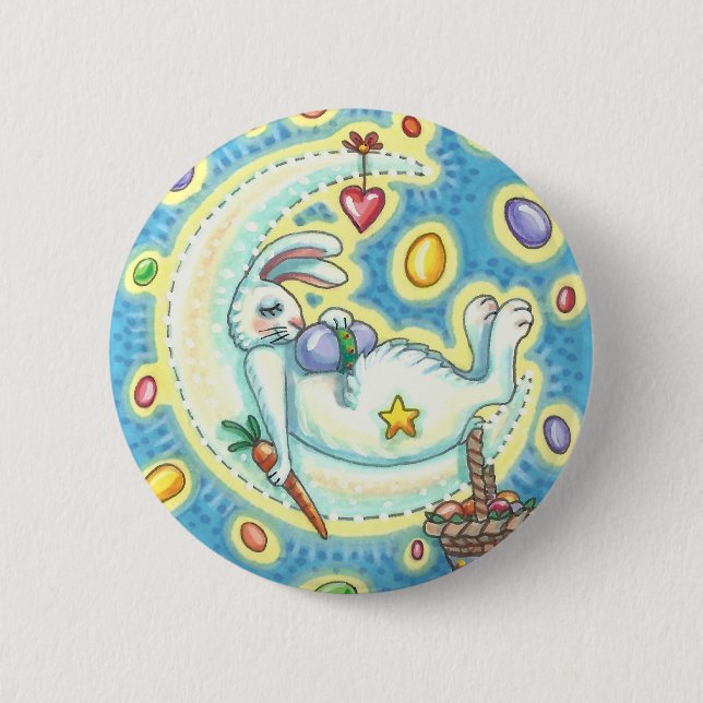 Badge Rond 5 Cm JELLY BEAN RÊVES EASTER BUNNY RABBIT BOUTON Round (Devant)