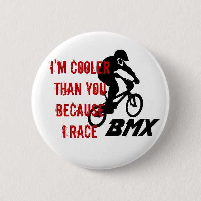 Badge Rond 5 Cm J'emballe le bouton de BMX (Devant)