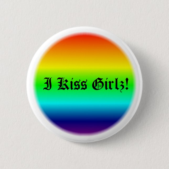 Badge Rond 5 Cm J'embrasse Girlz ! (Devant)