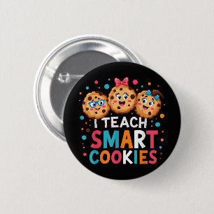 Badge Rond 5 Cm J'enseigne aux cookies intelligents professeur de