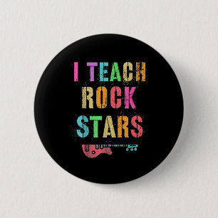 Badge Rond 5 Cm J'enseigne les vibes de groupe aux rockstars Prof