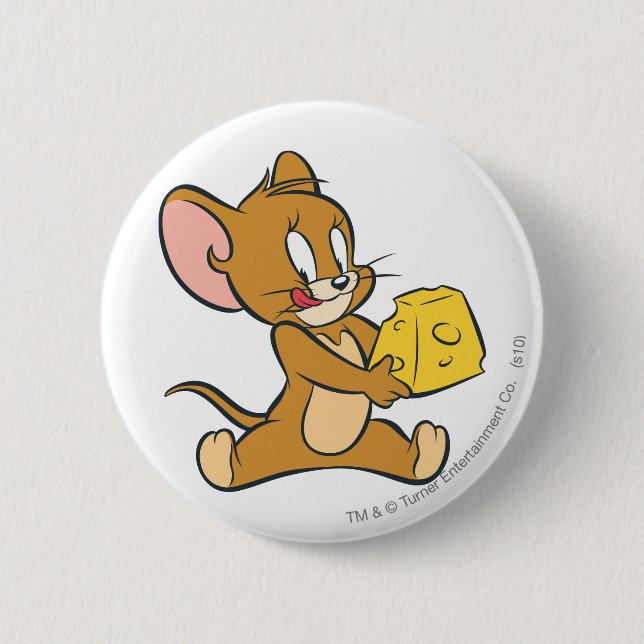 Badge Rond 5 Cm Jerry aime son fromage (Devant)