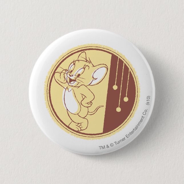 Badge Rond 5 Cm Jerry En Cercle (Devant)