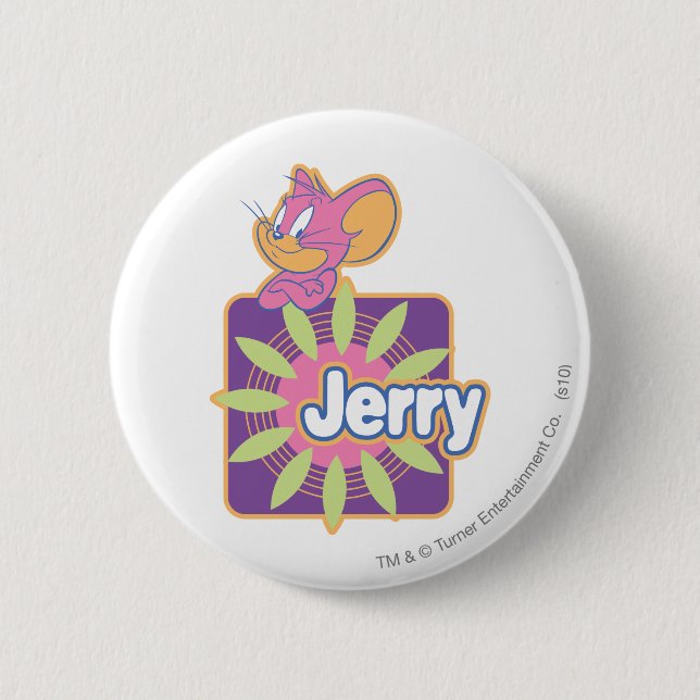 Badge Rond 5 Cm Jerry Neon Mouse (Devant)