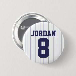 Badge Rond 5 Cm Jersey de baseball avec nom et numéro personnalis