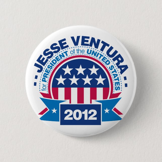 Badge Rond 5 Cm Jesse Ventura pour le président 2012 (Devant)