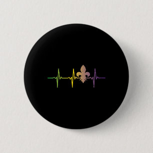Badge Rond 5 Cm Jester Casquette Hearbeat Nurse Funny Mardi Gras C