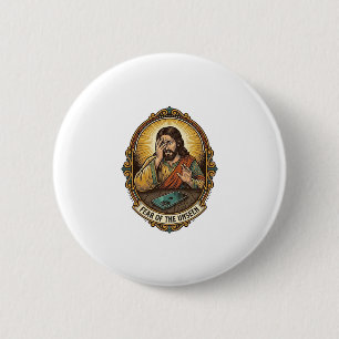 Badge Rond 5 Cm Jésus a laissé tomber l'écran du téléphone sur la