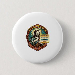 Badge Rond 5 Cm Jésus Agacant Accepter les Cookies Pop Up Internet