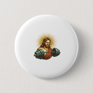 Badge Rond 5 Cm Jésus ajoutant accidentellement trop de poids Éche