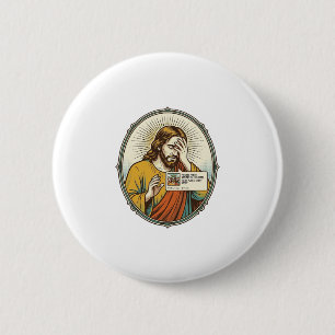 Badge Rond 5 Cm Jésus ajouté à l'histoire au lieu d'un message dir