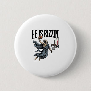 Badge Rond 5 Cm Jésus Appelle l'Écran du Téléphone Chrétien Vecteu