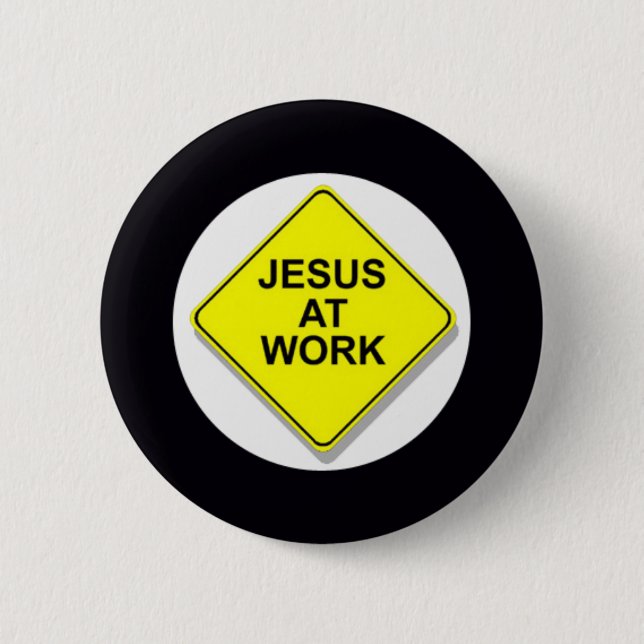 BADGE ROND 5 CM JÉSUS AU TRAVAIL (Devant)
