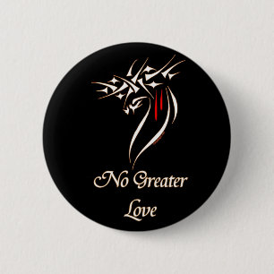 Badge Rond 5 Cm Jésus aucun plus grand amour