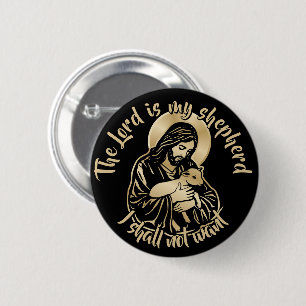 Badge Rond 5 Cm Jésus Berger Attentionné