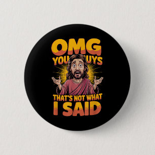 Badge Rond 5 Cm Jésus Ce N'est Pas Ce Que Dieu Religieux Chrétien