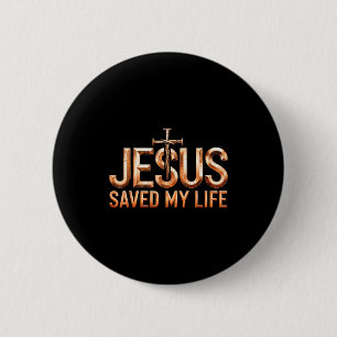 Badge Rond 5 Cm Jésus-Christ a sauvé des cadeaux pour femmes et ho