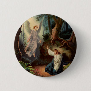 Badge Rond 5 Cm Jésus-Christ avec ange