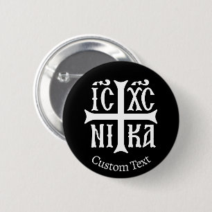 Badge Rond 5 Cm Jésus Christ conquiert l'Emblème