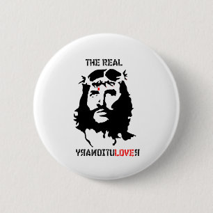 Badge Rond 5 Cm Jésus-Christ - le vrai révolutionnaire