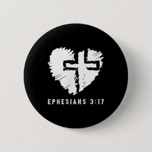 Badge Rond 5 Cm Jésus Dans Mon Coeur Subtile Religion Minimale Chr