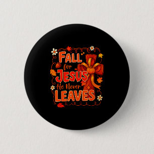 Badge Rond 5 Cm Jésus d'automne Ma saison préférée Christianisme T