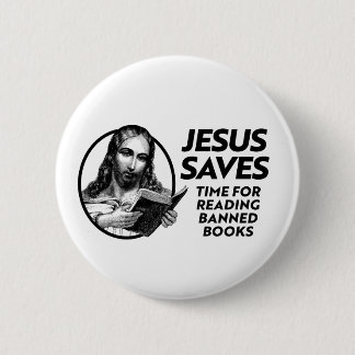 Badge Rond 5 Cm Jésus épargne du temps pour lire des livres interd