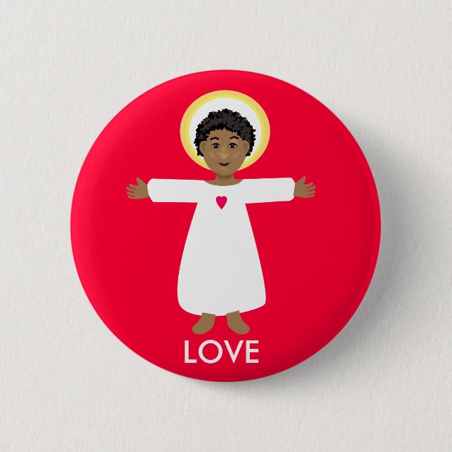 Badge Rond 5 Cm Jésus est amour (Devant)