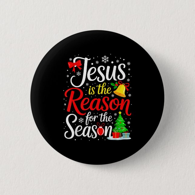Badge Rond 5 Cm Jésus est la raison de la saison (Devant)