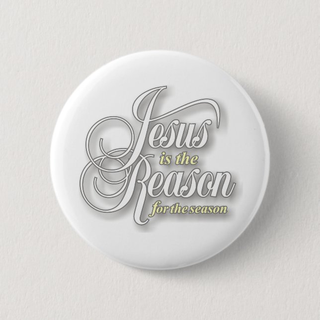 Badge Rond 5 Cm Jésus est la raison de la saison (Devant)