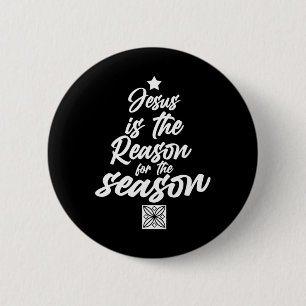 Badge Rond 5 Cm Jésus Est La Raison De La Saison Christian Chris