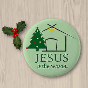 Badge Rond 5 Cm Jésus est la raison Foi basée