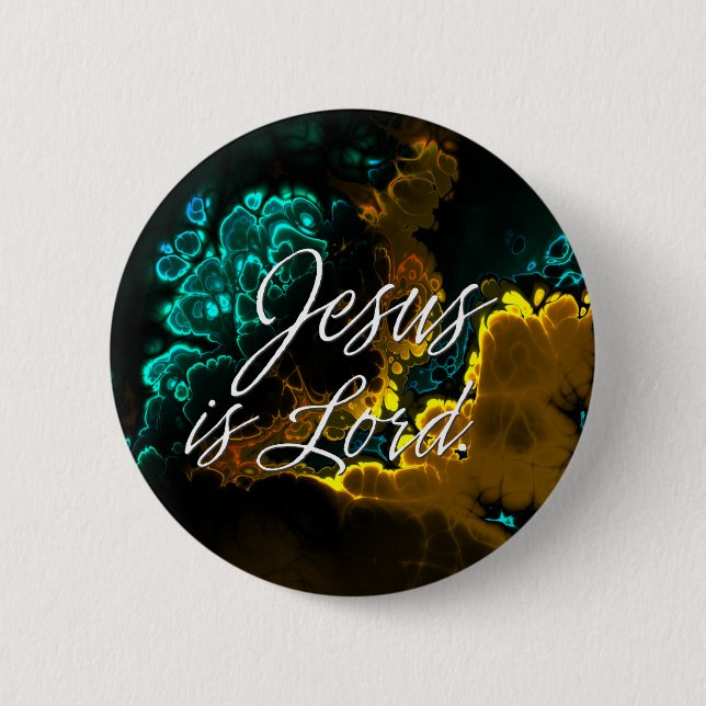 Badge Rond 5 Cm Jésus est le bouton Lord 1AA (Devant)