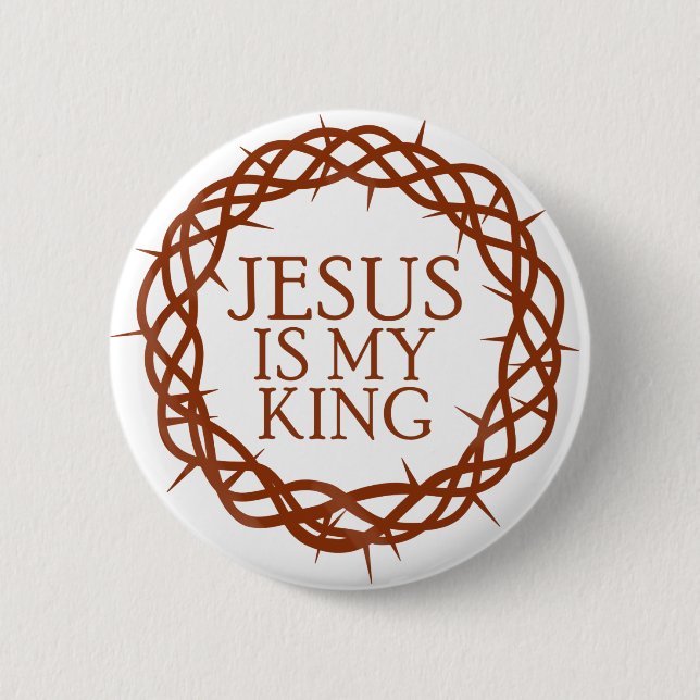 Badge Rond 5 Cm Jésus est mon roi (Devant)