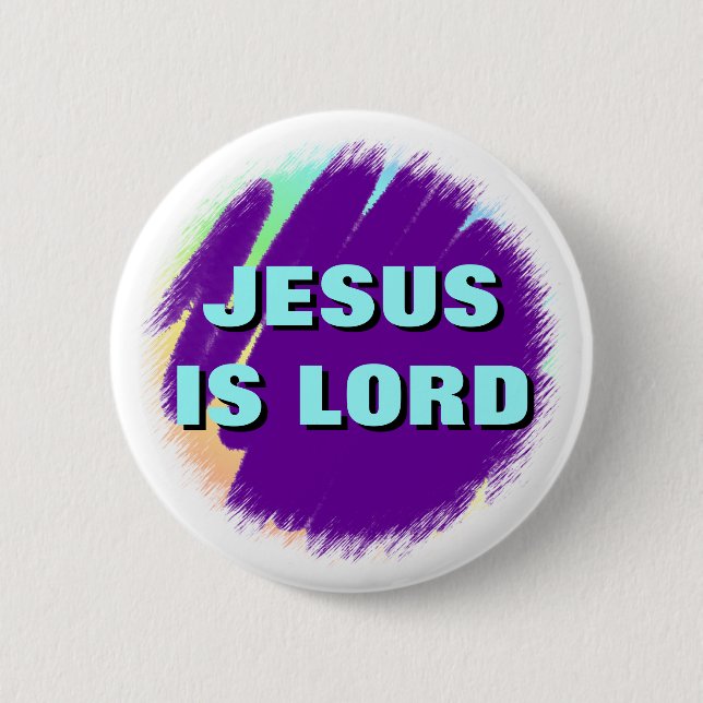 Badge Rond 5 Cm Jésus est seigneur (Devant)