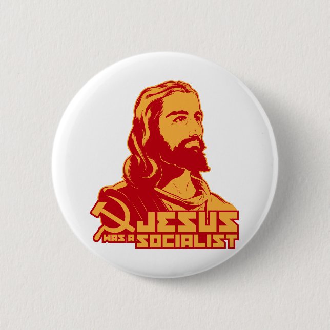 Badge Rond 5 Cm Jésus était socialiste (Devant)