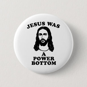 Badge Rond 5 Cm Jésus était un bas de pouvoir drôle de fierté Noël