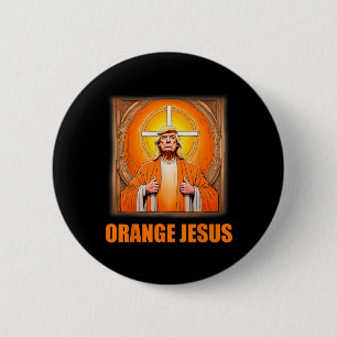 Badge Rond 5 Cm Jesus Funny Trump 1
