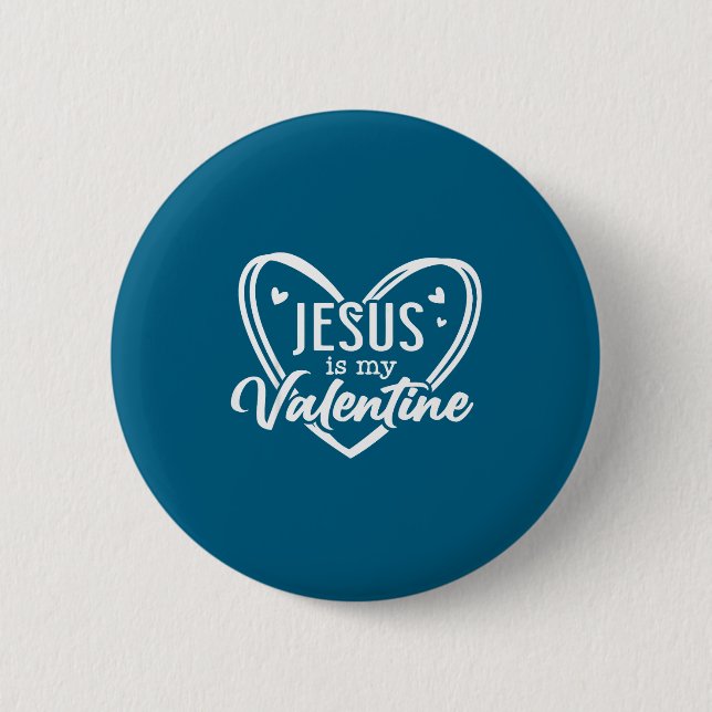 Badge Rond 5 Cm Jesus Heart Christian Faith Love Valentines Day Me (Devant)