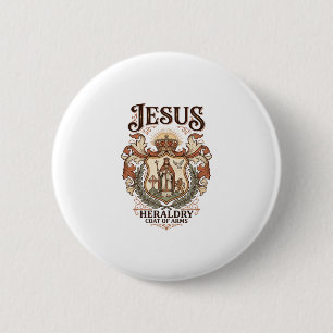 Badge Rond 5 Cm Jésus Héraldique Armoiries Jésus Héraldique Armoir